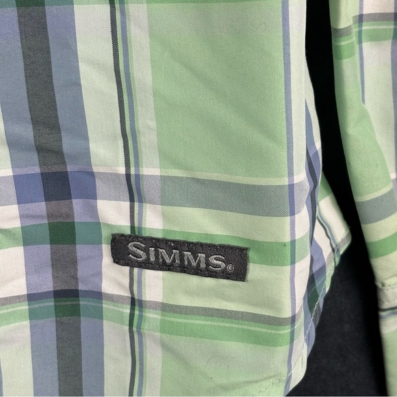 Simms Women’s Guide Series Big Sky long sleeve Pearl Button Down in celery Sz M - Picture 4 of 9